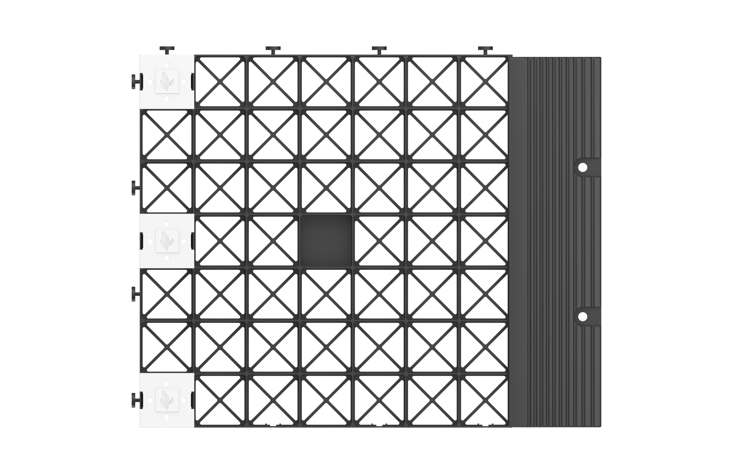 Assembly of IBRAN-B bay markers pushed into IBRAN-X gravel grids, connected to IBRAN-V gravel grid ramps