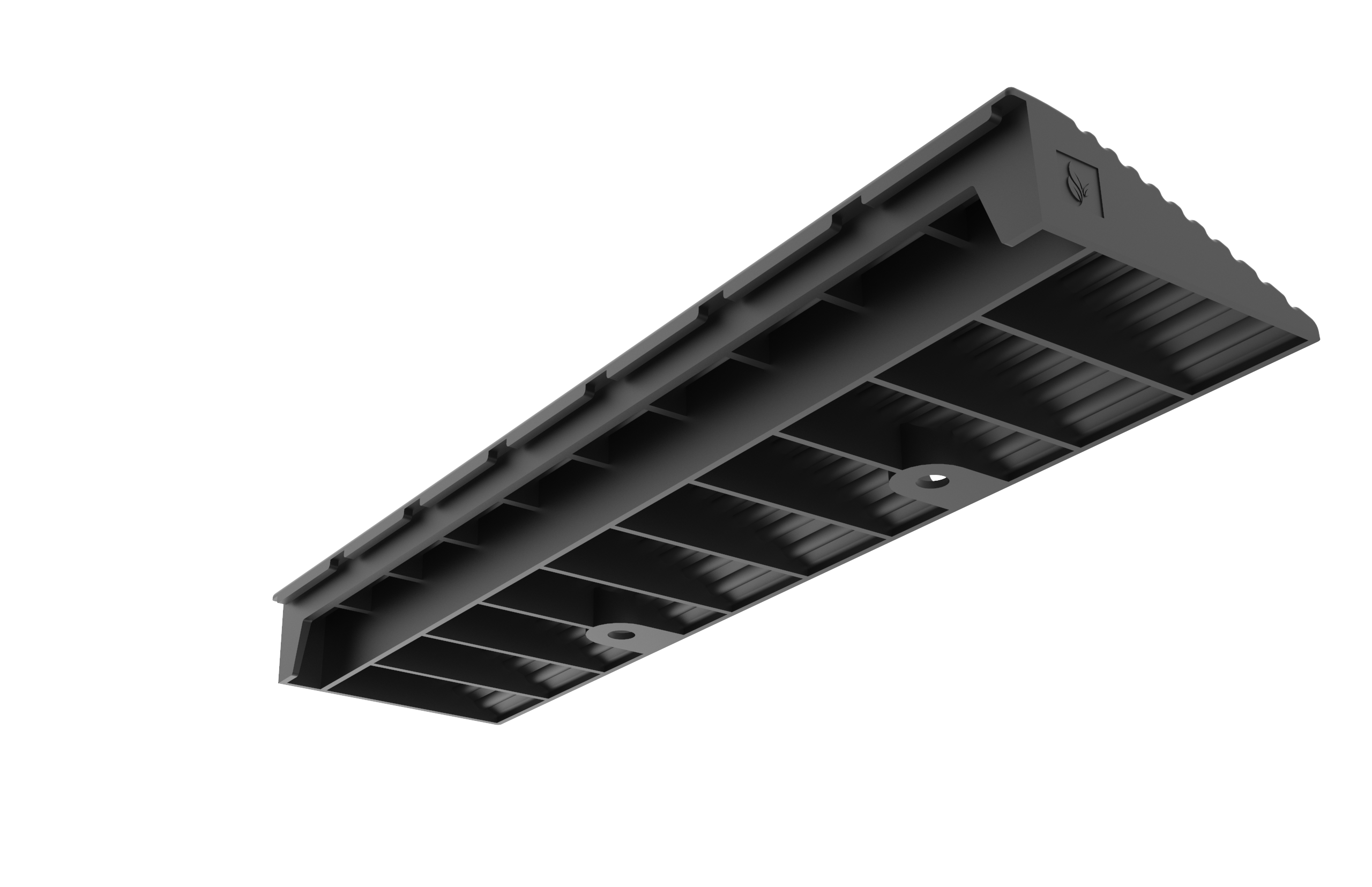 Underside view of the IBRAN-V gravel grid ramp