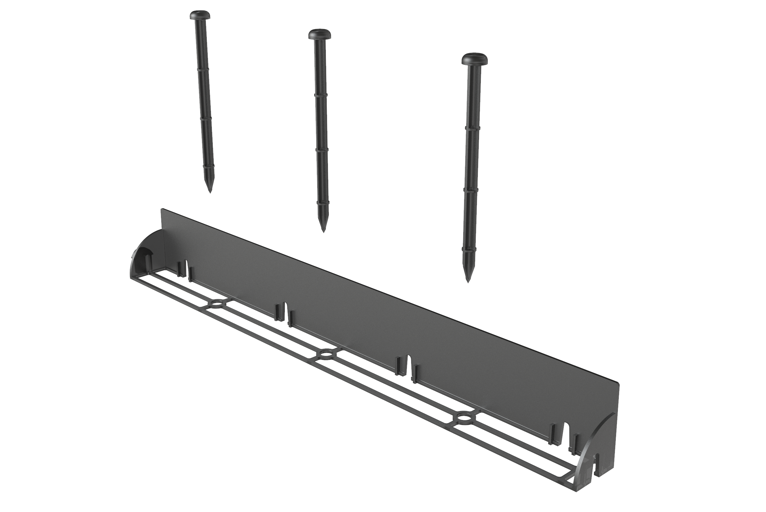 Separation divider for lawn and gravel pathways